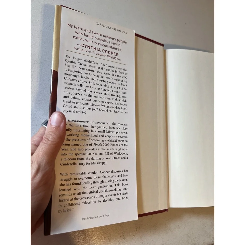 Extraordinary Circumstances: The Journey of Corporate Whistleblower Book Signed